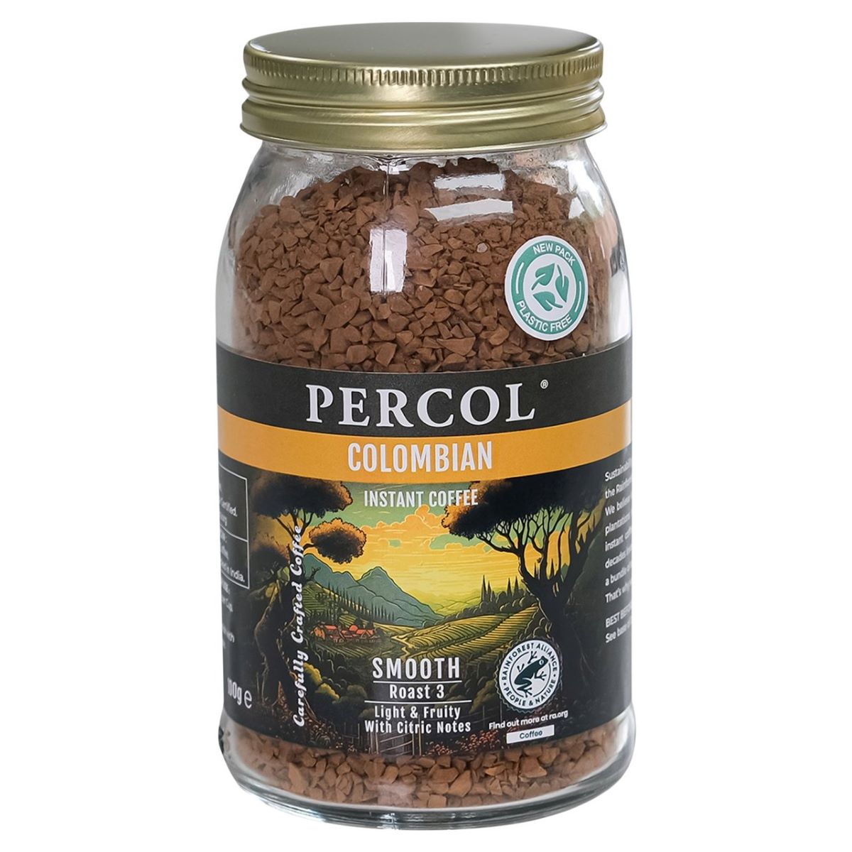 Percol Colombia Instant Coffee Fairtrade 100g