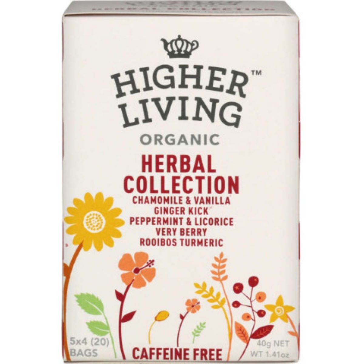 Higher Living Organic Herbal Collection 5x4 Teabags